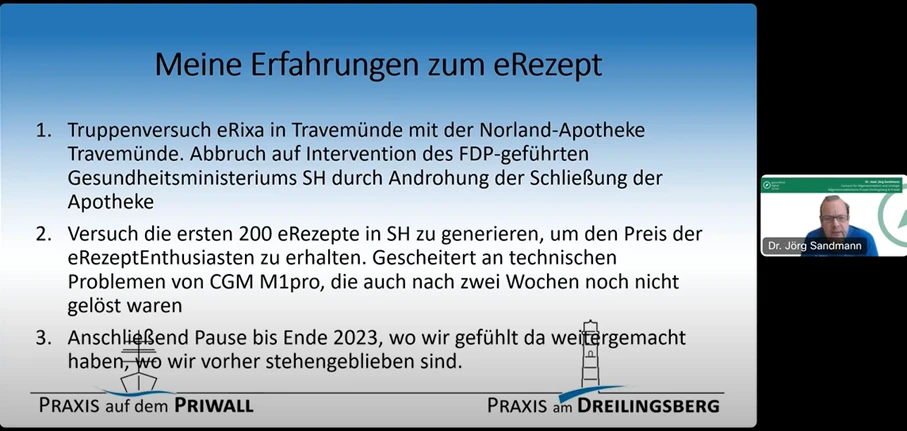 Pr&auml;sentationsfolie ,,Meine Erfahrungen zum eRezept"
