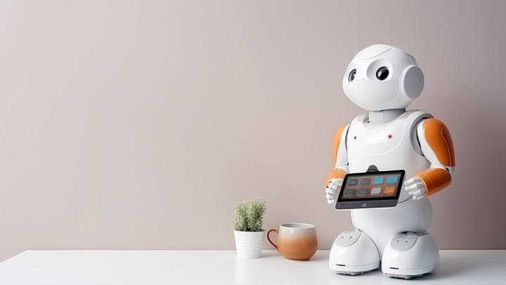 Roboter mit Tablet