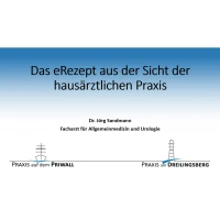 Pr&auml;sentationsfolie ,,Das eRezept aus der Sicht der haus&auml;rztlichen Praxis"